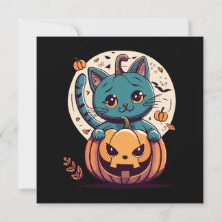 Katzen und Kürbis für ein glückliches Halloween!