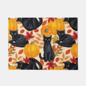 Katzen und Kürbis Fußmatte (Vorderseite)