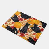 Katzen und Kürbis Fußmatte (Schrägansicht)