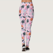 Katzen und Kürbis Halloween Leggings (Rückseite)
