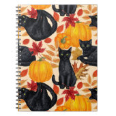 Katzen und Kürbis Notizblock (Vorderseite)