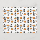 Katzen und Kürbis-Postkarte Postkarte (Vorderseite)