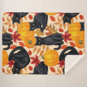 Katzen und Kürbis Sherpadecke (Vorderseite (Horizontal))