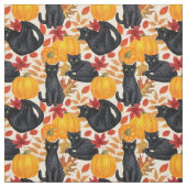 Katzen und Kürbis Stoff (Muster)