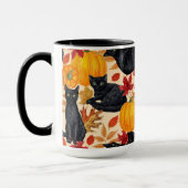 Katzen und Kürbis Tasse (Links)