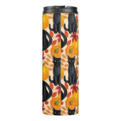 Katzen und Kürbis Thermosbecher (Rückseite)