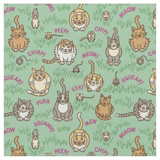 Katzen und Lebewesen Stoff (Nahaufnahme)