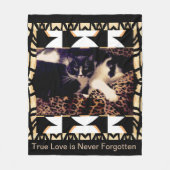 KATZEN und LIEBE auf Schwarzem/Brown/Weiß Fleecedecke (Vorderseite)