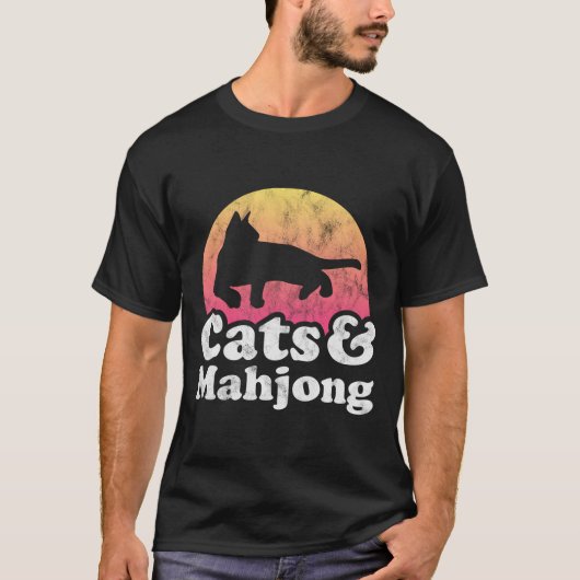 Katzen und Mahjong 'S oder 'S Katze T-Shirt (Vorderseite)