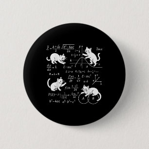 Katzen und Mathe Lover Funny Cat Lover Science Tea Button