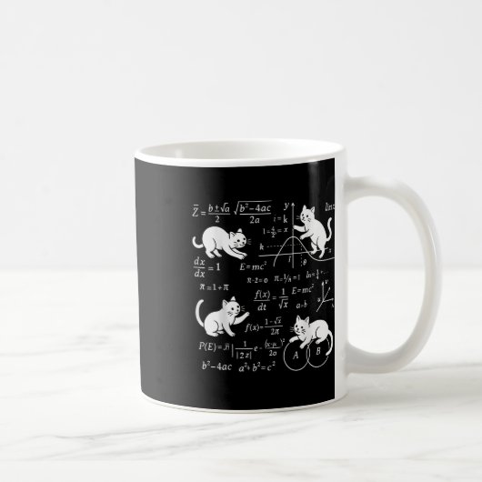 Katzen und Mathe Lover Funny Cat Lover Science Tea Kaffeetasse (Rechts)