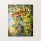 Katzen- und Mäuse-Garten-Wasserspaß Puzzle (Vertikal)