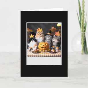 Katzen und Mäuse Herbstfest – Lustiger Thanksgivin Karte