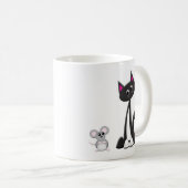 Katzen-und Mäuseentwurf Kaffeetasse (VorderseiteRechts)