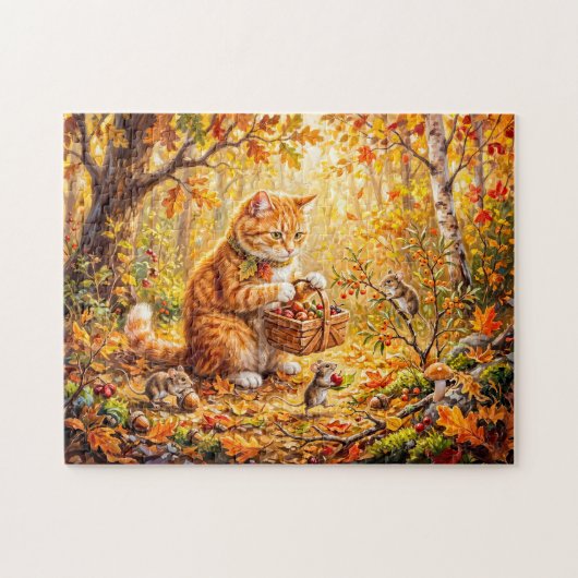 Katzen- und Mäusewald-Winterversammlung Puzzle (Horizontal)