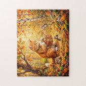 Katzen- und Mäusewald-Winterversammlung Puzzle (Vertikal)