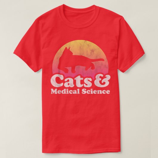 Katzen und Medizin, Männer oder Frauen T-Shirt (Design vorne)