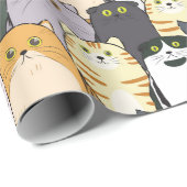 Katzen und mehr geschenkpapier (Rolleneckpunkt)