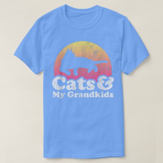 Katzen und meine Enkelkinder, Männer oder Frauen T-Shirt (Design vorne)