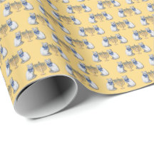 Katzen und Menora Geschenkpapier