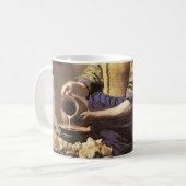 Katzen-und Milch-feine Kunst-Tasse Kaffeetasse (Vorderseite Links)