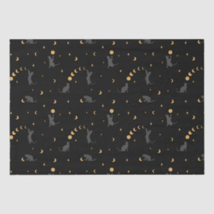 Katzen und Mondphasen Seidenpapier