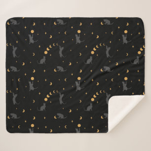 Katzen und Mondphasen Sherpadecke