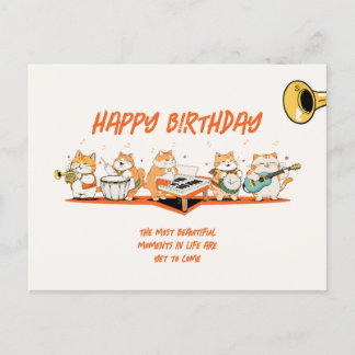 Katzen und Musik Postkarte
