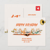 Katzen und Musik Postkarte (Vorne/Hinten)