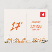 Katzen und Musik Postkarte (Rückseite)