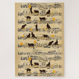 Katzen und Musik Puzzle