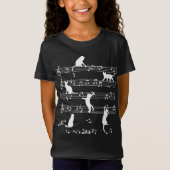 Katzen- und Musikgeschenke, Katzen, Musik T-Shirt (Vorderseite)