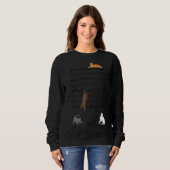 Katzen und Musikkatzen Sweatshirt (Vorne ganz)
