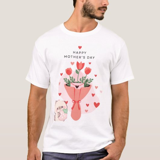 Katzen- und Muttertag-Design-T-Shirt T-Shirt (Vorderseite)