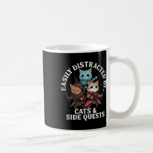 Katzen und Nebenquests Fantasy Gamer Katzen Design Kaffeetasse