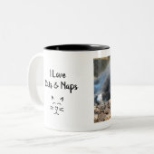 Katzen und Nickerchen Schlaflosigkeit Schattige Ta Zweifarbige Tasse (Vorderseite Links)