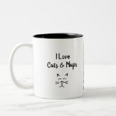 Katzen und Nickerchen Schlaflosigkeit Schattige Ta Zweifarbige Tasse (Links)