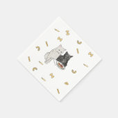 Katzen und niedliche Pasta Serviette (Ecke)