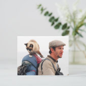 Katzen und Obdachlose Postkarte (Stehend Vorderseite)
