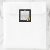 Katzen- und Owl-Halloween-Sticker Quadratischer Aufkleber (Tasche)