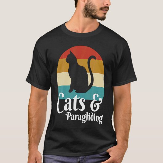 Katzen und Paragliding T-Shirt (Vorderseite)