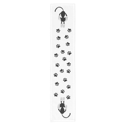 Katzen- und Paw-Drucke Kurzer Tischläufer (Vorderseite)