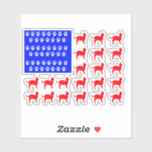 Katzen- und Paw-Flagge Aufkleber (Blatt)