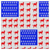 Katzen- und Paw-Flagge Stoff (Nahaufnahme)