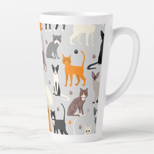 Katzen- und Paw-Prints Milchtasse (Rechts)