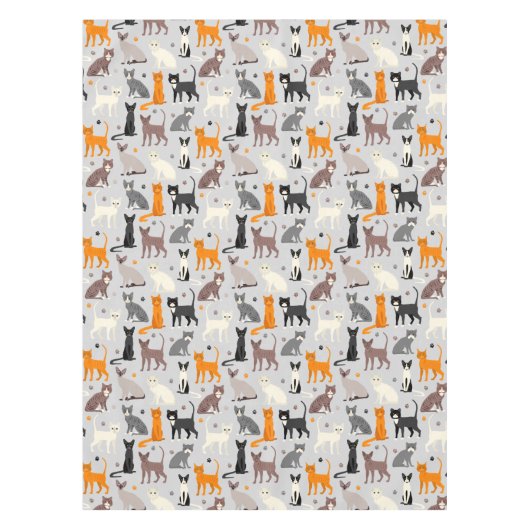 Katzen- und Paw-Prints Tischdecke (Vorderseite)