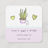 Katzen und Pflanze Sitter Platz Visitenkarte (Rückseite)