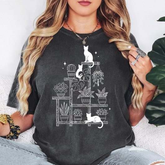 Katzen- und Pflanzengestell T-Shirt