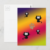 Katzen und Pflaster Postkarte (Vorne/Hinten)