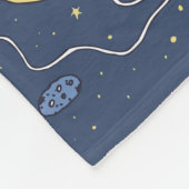 Katzen und Raketen im Weltraum Personalisierte Kin Fleecedecke (Ecke)